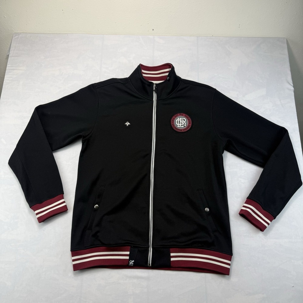 LRG Track Jacket Black Red Full Zip Y2K Streetwear Men's XL
